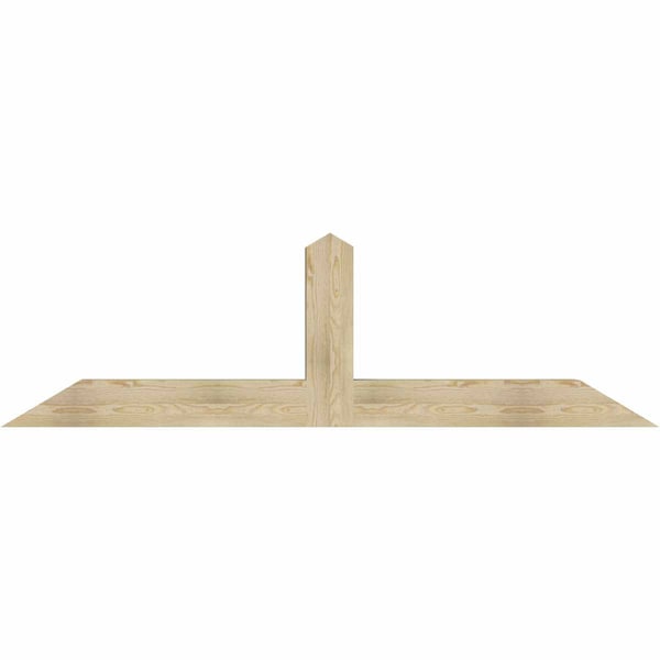 Ekena Millwork Portland Rough Sawn Timber Gable Bracket, Douglas Fir, 84"W x 24"H x 6"D x 6"F, 7/12 Pitch GBW084X24X0606POR00RDF - main